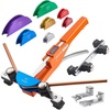 image:imageVEVOR Tubing Bender Kit 14 to 78 Inch Compact Ratcheting Tube Pipe Bender ForwardReverse Hand Bending Tool with 7 Aluminium Alloy Dies for Copper HVAC Air Conditioning Refrigeration RepairMulticolor
