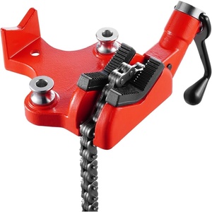 image:imageMophorn Screw Bench Chain Vise 18 to 5Inch Pipe Capacity Heavy Duty Bench Chain Pipe Vise with Crank Handle NeopreneCoated Jaw Cast Iron Material Ideal for a Variety of Pipes14  6 Bench Mount