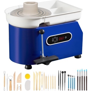 image:imageVEVOR 11in Pottery Wheel for Adults Beginners 450W Ceramic Wheel Forming Machine With LCD Touch Screen Adjustable 60300RPM Speed Handle and Foot Pedal Control 32PCS Accessory Tools Kit Craft Gift11in 450W LCD Ceramic Wheel Forming Machine