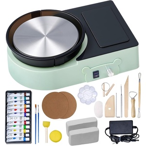 image:imageVEVOR 11in Pottery Wheel for Adults Beginners 450W Ceramic Wheel Forming Machine With LCD Touch Screen Adjustable 60300RPM Speed Handle and Foot Pedal Control 32PCS Accessory Tools Kit Craft Gift6inSquare