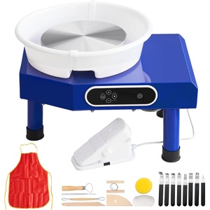 image:imageVEVOR 11in Pottery Wheel for Adults Beginners 450W Ceramic Wheel Forming Machine With LCD Touch Screen Adjustable 60300RPM Speed Handle and Foot Pedal Control 32PCS Accessory Tools Kit Craft Gift10in350W