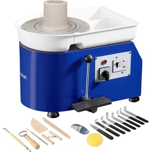 image:imageVEVOR 11in Pottery Wheel for Adults Beginners 450W Ceramic Wheel Forming Machine With LCD Touch Screen Adjustable 60300RPM Speed Handle and Foot Pedal Control 32PCS Accessory Tools Kit Craft Gift11in350W