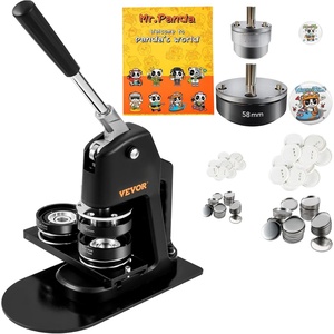 image:imageVEVOR Button Maker Machine 125225 Multiple Sizes Badge Punch Press Kit1225 Inch