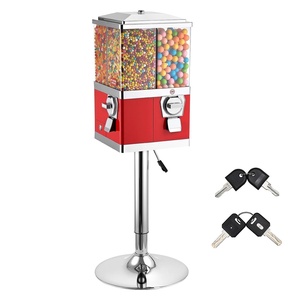 image:imageVEVOR Candy Vending Machine Four Compartment Candy Vending Machine with Stand Gumball amp Candies Vendings Machines with Adjustable Height Vintage Candies Dispenser for Shop Arcade Family GatheringRed