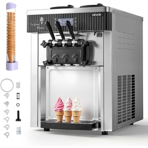 image:imageVEVOR Commercial Ice Cream Machine 21 QTH Yield Soft Serve Ice Cream MakerCountertop 3 Flavors Basic Model2026