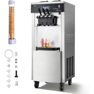 image:imageVEVOR Commercial Ice Cream Machine 21 QTH Yield Soft Serve Ice Cream MakerVertical 3 Flavors Basic Model2026