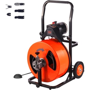 image:imageVEVOR Drain Cleaner Machine 100FT x 34 Inch Auto Feed Sewer Snake Auger100 FT x 34