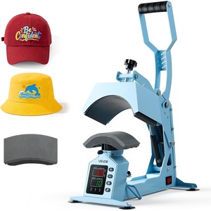 image:imageVEVOR Hat Heat Press Machine with 2 Interchangeable Platens and Caps Stretcher Precise Temperature amp Time Control Heat Press for Hats and Caps for HTV Iron On and Sublimation Projects WhiteLight Blue
