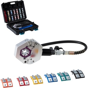 image:imageVEVOR Hydraulic Hose Crimper HydraKrimp AC Hose Crimper Kit with 7 Dies SnapOn Integral Manual Hydraulic AC Hoses Crimping Tool for Automotive amp Air Conditioning Repair  with Carrying CaseExtended