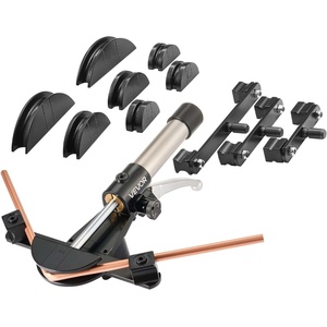 image:imageVEVOR Hydraulic Tubing Bender Kit 14 to 78 Inch Copper Tube Pipe Bender HVAC Bending Tool Set 90 Bend with 7 Aluminium Alloy Dies for HVAC Air Conditioning Refrigeration Automotive RepairSilver