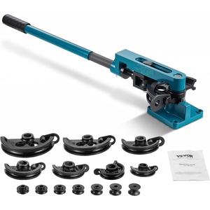 image:imageVEVOR Pipe Tube Bender 38 to 1 OD Manual Pipe Tube Bender with 7 Bending Dies 180 Copper Aluminum Pipes Bending Tools for HVAC Air Conditioning Refrigerator Auto RepairBlue