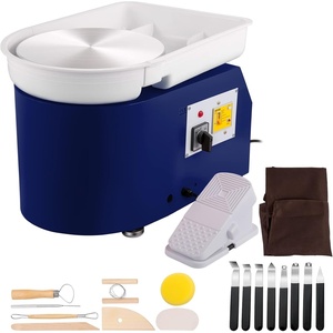 image:imageVEVOR Pottery Wheel for Adults 11in28cm Ceramic Wheel Forming Machine 06in Adjustable Lift Leg 350W Professional Pottery Kit with Foot Pedal Detachable Basin for Work Art Craft DIY WhiteBlue11inch