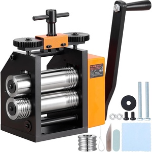 image:imageVEVOR Rolling Mill 376 mm Jewelry Rolling Mill Machine 1 2 Gear Ratio 3in1 MultiFunction Rolling Mill 017mm Press Thickness for Metal Jewelry Making Sheet Square Wire Semicircle Pattern76mm