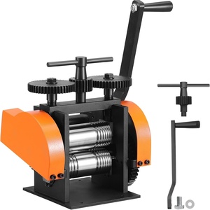 image:imageVEVOR Rolling Mill 376 mm Jewelry Rolling Mill Machine 1 2 Gear Ratio 3in1 MultiFunction Rolling Mill 017mm Press Thickness for Metal Jewelry Making Sheet Square Wire Semicircle Pattern45mm