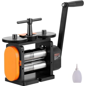 image:imageVEVOR Rolling Mill 376 mm Jewelry Rolling Mill Machine 1 2 Gear Ratio 3in1 MultiFunction Rolling Mill 017mm Press Thickness for Metal Jewelry Making Sheet Square Wire Semicircle Pattern57mm