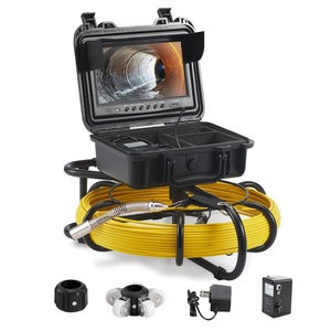 image:imageVEVOR Sewer Camera 165 ft50 m 9 Screen Pipeline Inspection Camera with DVR Function Waterproof IP68 Camera w12 Adjustable LEDs wa 16 GB SD Card for Sewer Line Home Duct Drain Pipe Plumbing230ft70m