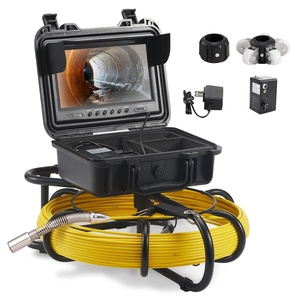 image:imageVEVOR Sewer Camera 165 ft50 m 9 Screen Pipeline Inspection Camera with DVR Function Waterproof IP68 Camera w12 Adjustable LEDs wa 16 GB SD Card for Sewer Line Home Duct Drain Pipe Plumbing165ft50m