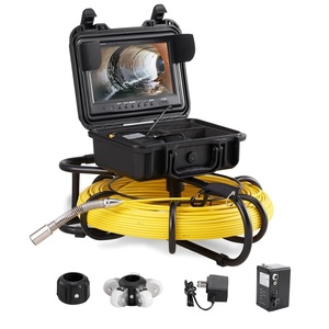 image:imageVEVOR Sewer Camera 165 ft50 m 9 Screen Pipeline Inspection Camera with DVR Function Waterproof IP68 Camera w12 Adjustable LEDs wa 16 GB SD Card for Sewer Line Home Duct Drain Pipe Plumbing300ft915m