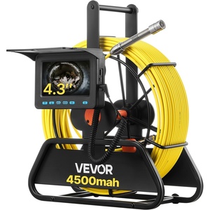 image:imageVEVOR Sewer Camera 66 ft20m 43 Drain Inspection Camera IP68 Waterproof Snake Plumbing Camera with Lights  6 Adjustable LEDs 4500mAh Battery amp 16GB Card for Sewer Line Duct Pipes98ft30m