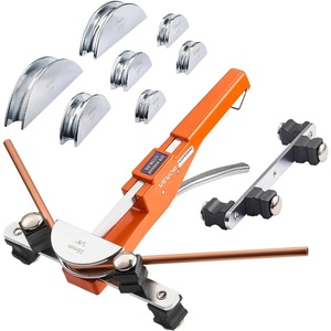 image:imageVEVOR Tubing Bender Kit 14 to 78 Inch Compact Ratcheting Tube Pipe Bender Ratchet Hand Bending Tool with 7 Aluminium Alloy Dies HVAC Tools for Copper Aluminum HVAC Refrigeration MaintenanceSilver