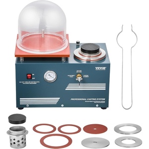 image:imageVEVOR Vacuum Investing Casting Machine 290W Power with 3 CFM Pump and Bell Jar Convenient Oil Injection Port Precision Pressure Gauge 11 x 11 in Workbench Casting Machine for Jewelry and MetalCasting Machine