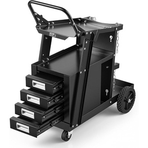 image:imageVEVOR Welding Cart 3Tier Welder Cart Heavy Duty 400 LBS Weight Capacity2Tier 4 Drawers