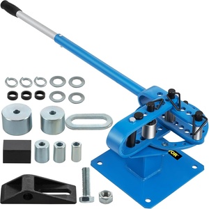 image:imageVEVOR YP9 Manual Bender 1  2 High Capacity Round Square Bar Metal Bender with 7 Bending Dies Metal Rod Bar Bender Bending Tool for Construction Site Auto RepairBlue