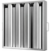 image:imageVBENLEM Pack of 6 Hood Filters 1949L x 1555W 430 Stainless Steel 5 Grooves Commercial Hood Filters Range Hood Filter for Grease Rated Commercial Kitchen Exhaust Hoods195W x 195H Inch