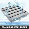 image:imageVBENLEM Pack of 6 Hood Filters 1949L x 1555W 430 Stainless Steel 5 Grooves Commercial Hood Filters Range Hood Filter for Grease Rated Commercial Kitchen Exhaust Hoods195W x 245H Inch