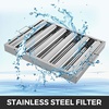 image:imageVBENLEM Pack of 6 Hood Filters 1949L x 1555W 430 Stainless Steel 5 Grooves Commercial Hood Filters Range Hood Filter for Grease Rated Commercial Kitchen Exhaust Hoods195W x 155H Inch