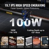 image:imageVEVOR 100W CO2 Laser Engraver 24 x 35 in 197 IPS Laser Cutter Machine with 2Way Pass Air Assist Compatible with LightBurn CorelDRAW AutoCAD Windows Mac OS Linux for Wood Acrylic Fabric More