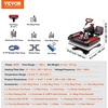 image:imageVEVOR 11 in 1 Heat Press 12 x 15 Inch Multifunctional Clamshell Printer Digital DualTube Heat Press Transfer Machine Swing Away Sublimation Machine for TShirt Hat Cap Mug Plate Pen Shoes Black11in1Red