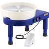 image:imageVEVOR 14in Pottery Wheel for Adults Beginners 06in HeightAdjustable 450W Pottery Forming Machine 60300RPM Electric Ceramic Wheel BlueBlue