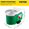 image:imageVEVOR 14in Pottery Wheel for Adults Beginners 06in HeightAdjustable 450W Pottery Forming Machine 60300RPM Electric Ceramic Wheel BlueGreen