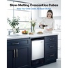 image:imageVEVOR 15 W Under Counter Ice Maker 15 LBSDay Crescent Ice Maker Builtin with 11LBS Storage Bin amp Reversible Door Freestanding IceMaking Machine for Commercial Home Kitchens  No Drain Required