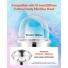 image:imageVEVOR 16 Inch Cotton Candy Machine Cover Transparent Acrylic Dome Bubble Shield Compatible with 15inch Commercial Cotton Candy Floss Maker Bowl for Party Shops Bottom Groove Design16 inch