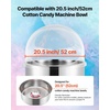 image:imageVEVOR 16 Inch Cotton Candy Machine Cover Transparent Acrylic Dome Bubble Shield Compatible with 15inch Commercial Cotton Candy Floss Maker Bowl for Party Shops Bottom Groove Design21 inch