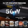 image:imageVEVOR 55W CO2 Laser Engraver 20 x 12 in Desktop CO2 Laser Engraver and Cutter Machine with 16MP Camera Water Pump Rotary Axis Compatible with LightBurn CorelDRAW RDWorks for Wood Acrylic GlassSpraypainted Iron