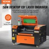 image:imageVEVOR 55W CO2 Laser Engraver 20 x 12 in Desktop CO2 Laser Engraver and Cutter Machine with 16MP Camera Water Pump Rotary Axis Compatible with LightBurn CorelDRAW RDWorks for Wood Acrylic GlassSpraypainted Iron