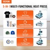 image:imageVEVOR 8 in 1 Heat Press Machine Combo with 30 OZ Tumbler Press amp Hat Press 12x15 inch Heat Press for TShirts Hats Caps Tumblers Glass Cans Mugs and Plates Pink5in1Green