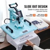 image:imageVEVOR 8 in 1 Heat Press Machine Combo with 30 OZ Tumbler Press amp Hat Press 12x15 inch Heat Press for TShirts Hats Caps Tumblers Glass Cans Mugs and Plates Pink5in1Green