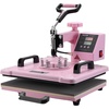 image:imageVEVOR 8 in 1 Heat Press Machine Combo with 30 OZ Tumbler Press amp Hat Press 12x15 inch Heat Press for TShirts Hats Caps Tumblers Glass Cans Mugs and Plates Pink8in1Pink