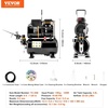 image:imageVEVOR Airbrush Kit Professional Airbrush Set with 15 HP Compressor amp 3 Airbrushes Airbrushing System Kit with MultiPurpose DualAction Gravity Feed Airbrushes Art Nail Cookie Tatto1 Airbrush  35L Tank