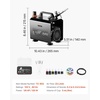 image:imageVEVOR Airbrush Kit Professional Airbrush Set with 15 HP Compressor amp 3 Airbrushes Airbrushing System Kit with MultiPurpose DualAction Gravity Feed Airbrushes Art Nail Cookie Tatto4 Paint Colors Set