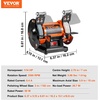 image:imageVEVOR Bench Buffer Polisher Bench Buffer Grinder Polishing amp Buffing Machine for MetalJewelryWoodJadePlasticSilver DIY with WoolAbrasive Fiber WheelGrinding Wheel100pcs Tools 3590RPMBlack