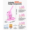 image:imageVEVOR Button Maker Machine 1125225 inch253258mm Pin Maker BulePink 3 in 1  100 pcs