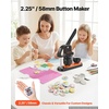 image:imageVEVOR Button Maker Machine 225 inch58mm Pin Maker with 100pcs Button Parts Button Maker with Panda Magic Book Ergonomic Arc Handle Punch Press Kit for Children DIY Gifts and Christmas225  100 pcs