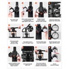 image:imageVEVOR Button Maker Machine 225 inch58mm Pin Maker with 100pcs Button Parts Button Maker with Panda Magic Book Ergonomic Arc Handle Punch Press Kit for Children DIY Gifts and Christmas3 in 1  300 pcs
