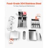 image:imageVEVOR Commercial Automatic Donuts Machine 4 Rows Donuts Making Equipment 240 pcshour Electric High Power Doughnut Maker Stainless Steel Frying Auto Fryer with Intelligent ControlSilver