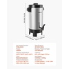 image:imageVEVOR Commercial Coffee Urn 40 Cups 63 qt 1090W Hot Beverage Dispenser40 Cups